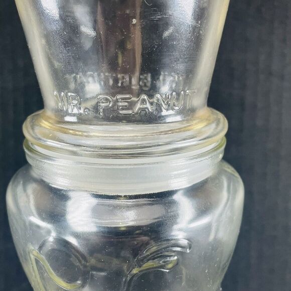 Mr Peanut Glass Jar Planters Peanuts 75th Birthday Anniversary Vintage With Lid - Picture 3 of 11